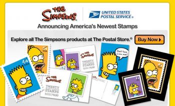 simpsons usps stamps